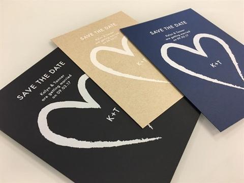White Ink A2 Card
