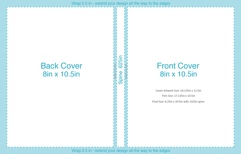 Color Cover / Black Text Soft Cover book - 8 x 10